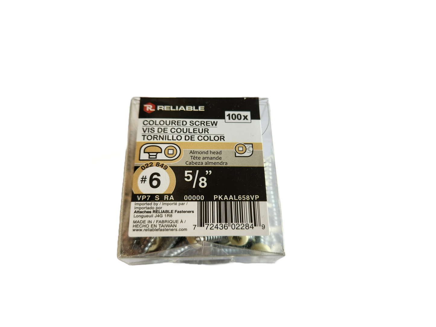 Beige soffit screws 5/8" 100pk
