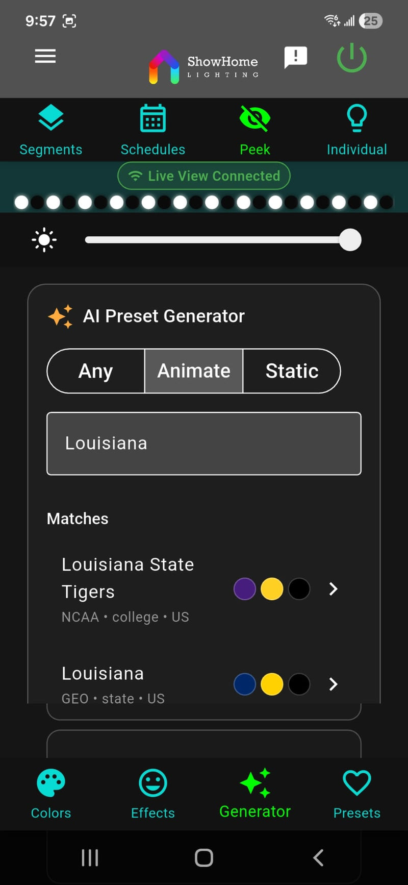Build presets with AI